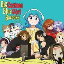 Cartoon Girl Big Blue Bazooka